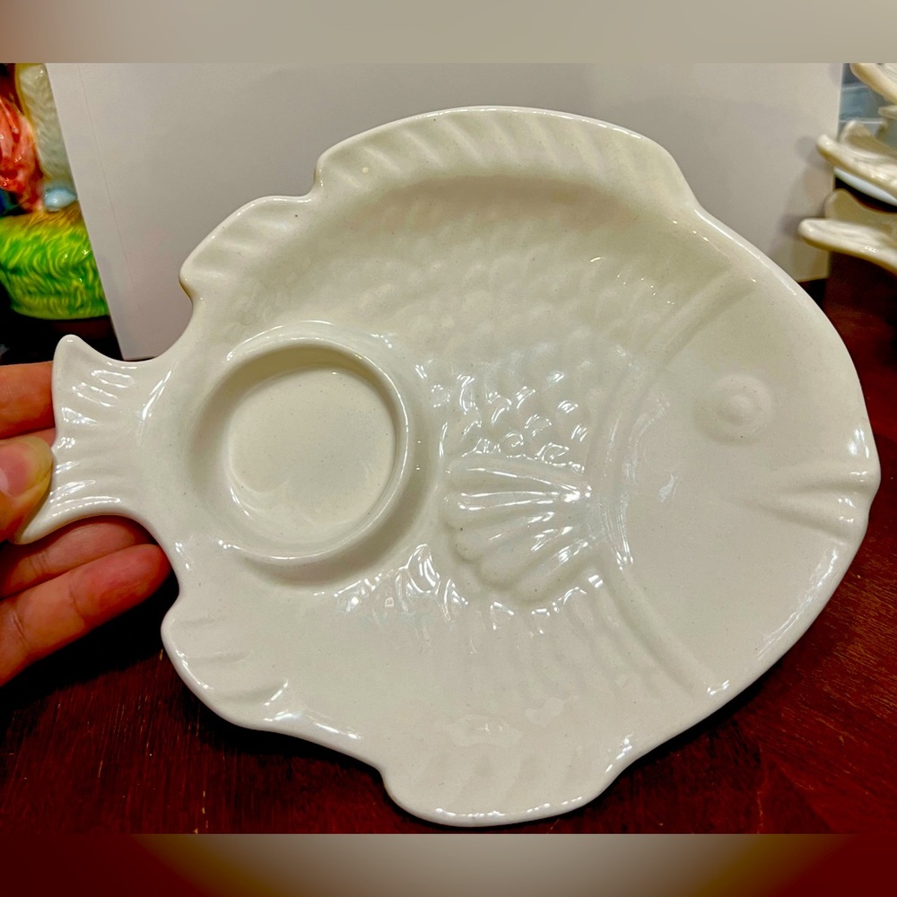 Vtg California Pottery #786 Fish Luncheon Plate, 7 available